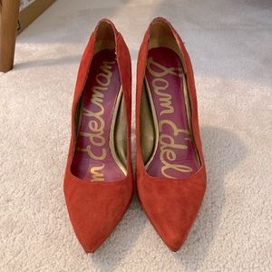 Sam Edelman red suede pumps